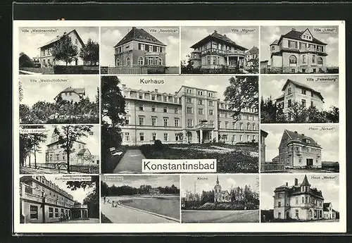 AK Konstantinsbad, Hotel Villa Weidmannsheil, Hotel Villa Waldschlösschen, Hotel Villa Lohengrin