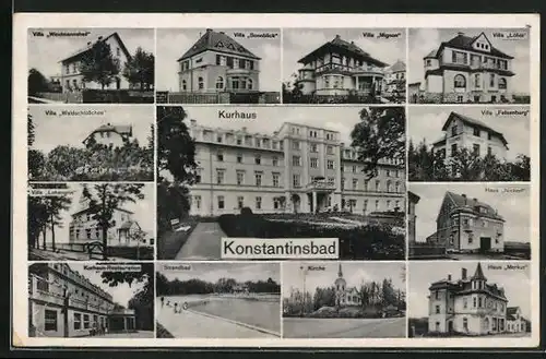 AK Konstantinsbad, Hotel Villa Sonnblick, Hotel Villa Mignon, Hotel Villa Felsenburg