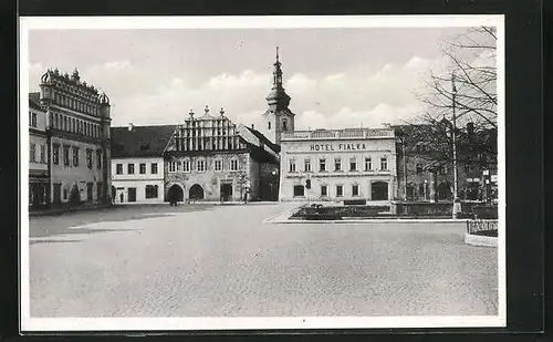 AK Schüttenhofen, Hotel Fialka am Ringplatz