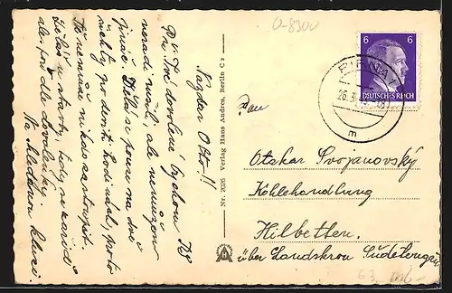 AK Pirna a. d .Elbe, Uferpartie mit Haus des Pirnaer Anzeigers