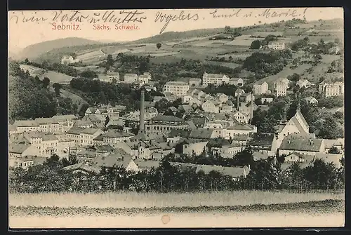 AK Sebnitz /Sächs. Schweiz, Teilansicht
