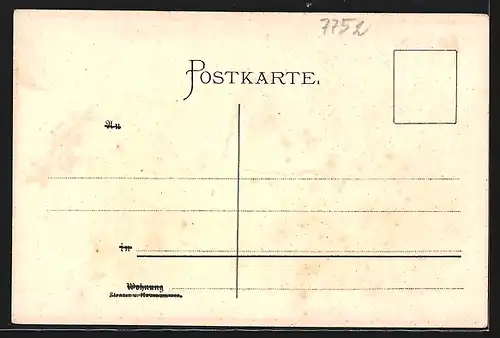 Künstler-Lithographie Carl Biese: Reichenau-Mittelzell, zwei Motive