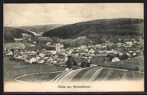 AK Breitenbrunn, Ortsansicht mit Kirche