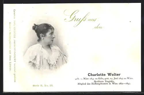 AK Schauspielerin Charlotte Wolter Profil