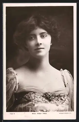 AK Schauspielerin Viola Tree im Portrait