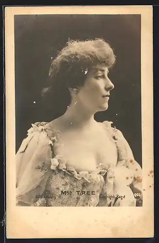 AK Schauspielerin Viola Tree im Kleid