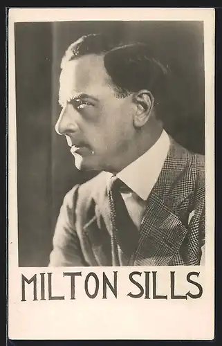 AK Schauspieler Milton Sills im Profil