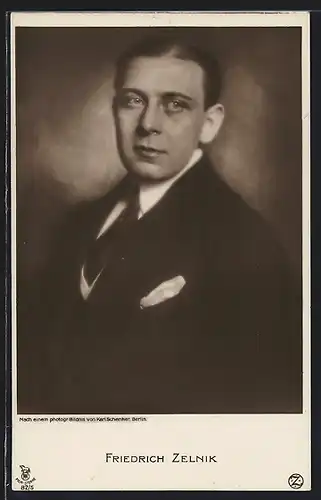 AK Schauspieler Friedrich Zelnik im Anzug