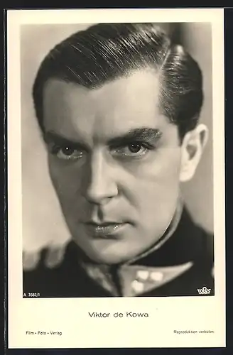 AK Schauspieler Viktor de Kowa in Militär-Uniform