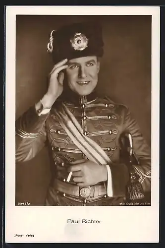 AK Schauspieler Paul Richter in Uniform