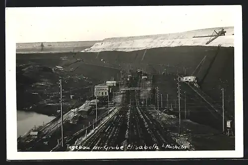 AK Mücheln, Tagebau der Kohle-Grube Elisabeth