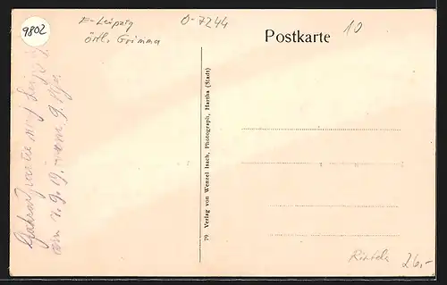 AK Ragewitz b. Mutzschen, Gasthof, Materialwarengeschäft und Postagentur v. R. Reiche, Ragewitzer Braunkohlenwerke