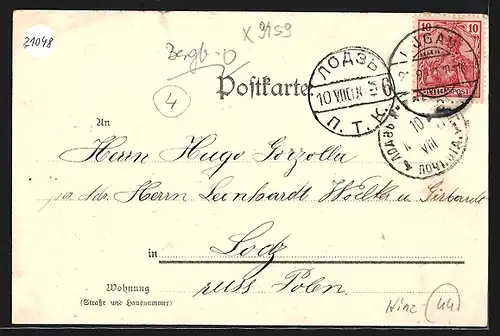 Lithographie Lugau, Vertrauensschacht, Kaiserliches Postamt, Bahnhof