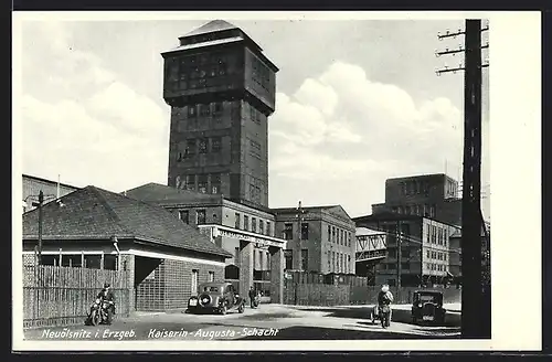 AK Neuölsnitz i. Erzgeb., Kaiserin-Augusta-Schacht, Kohlebergbau