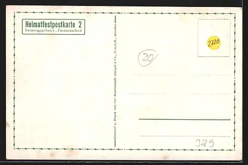 Künstler-AK Oelsnitz i. Erzg., Heimatfest 1914, Kohlebergwerk mit Bergarbeitern, Schattenbild