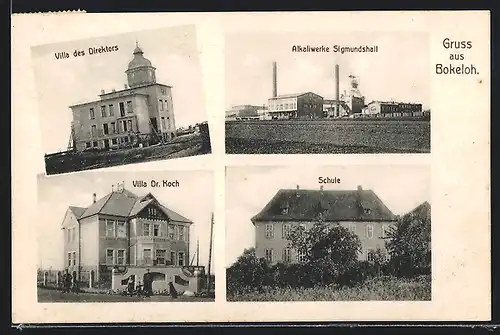 AK Bokeloh, Akaliwerke Sigmundshall, Villa des Direktors, Gasthof Rohe, Villa Dr. Koch