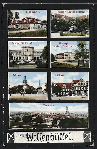 AK Wolfenbüttel, Schloss, Rathaus, Lessinghaus