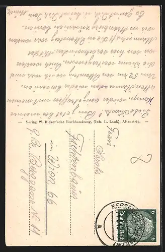 AK Altensteig, Ortspartie mit Kirche