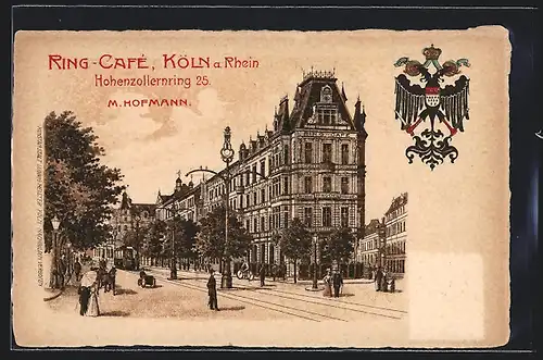 Lithographie Köln-Neustadt, Ring-Cafe, Hohenzollernring 25