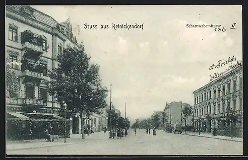 AK Berlin-Reinickendorf, Partie der Scharnweberstrasse