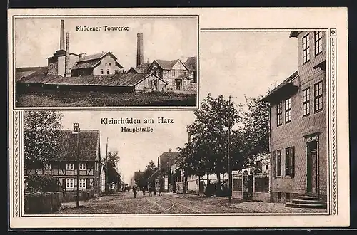 AK Kleinrhüden /Harz, Rhüdener Tonwerke, Hauptstrasse