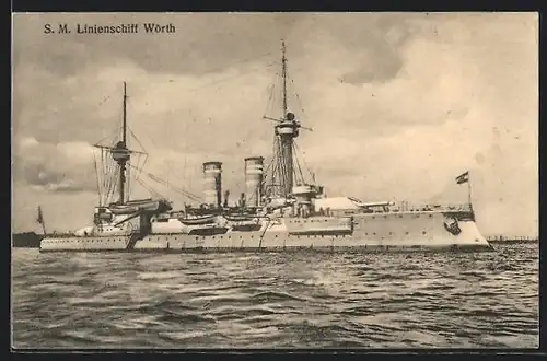 AK SM Linienschiff Wörth des Ostasiengeschwaders