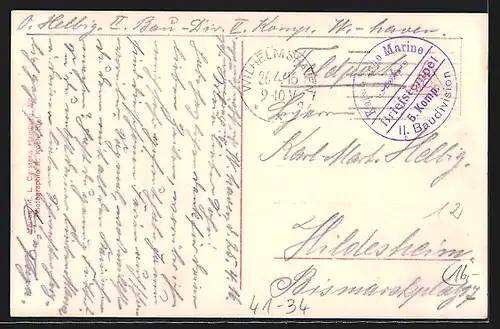 AK S. M. Unterseeboot 11 in Fahrt