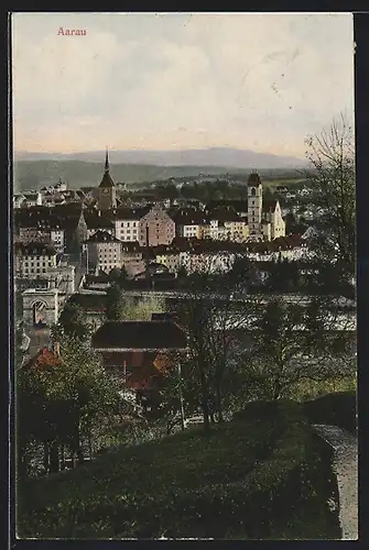 AK Aarau, Teilansicht mit Kirche