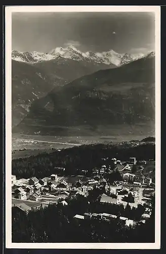 AK Montana, Teilansicht mit Bergen