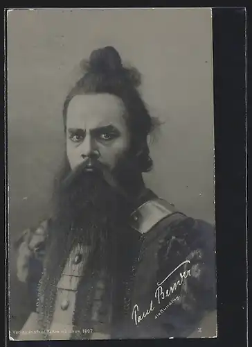 AK Opernsänger Paul Berner mit Vollbart