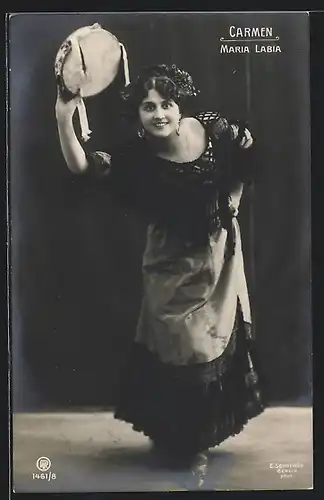 AK Opernsängerin Maria Labia als Carmen