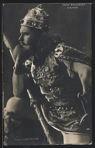 AK Opernsänger Fritz Brodersen als Gunther