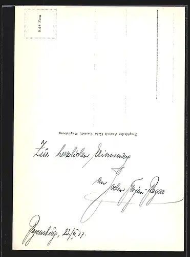 AK Opernsänger Jochen Trojan-Regar im Anzug mit Hut