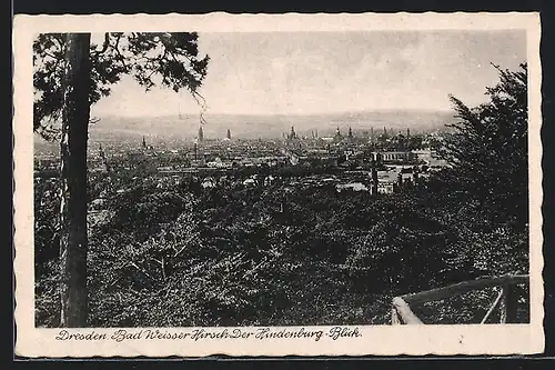 AK Dresden-Weisser Hirsch, Der Hindenburg-Blick