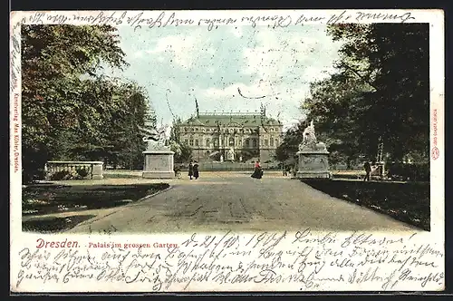 AK Dresden, Palais im grossen Garten