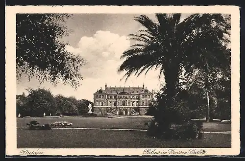 AK Dresden, Grosser Garten, Anlagen mit Palais