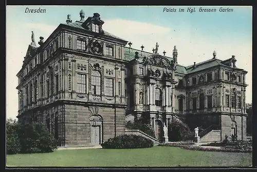 AK Dresden, Grosser Garten, Palais