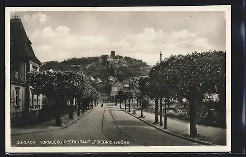 AK Durlach, Turmberg-Restaurant Friedrichshöhe E. Scherer