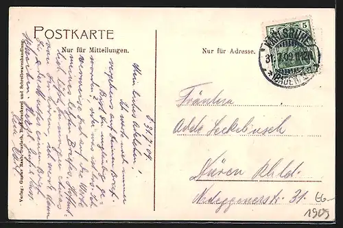 AK Durlach, Schlossgarten, Springbrunnen