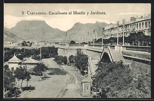 AK Cartagena, Escalinata al Muelle y Jardines