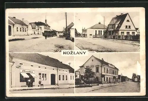 AK Kozlany, Ortspartien mit Gebäudeansichten