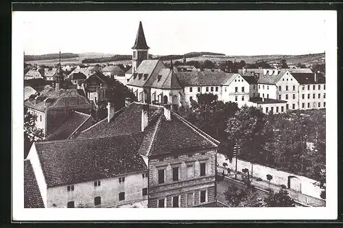 AK Horaschdowitz / Horazdovice, Ortsansicht mit Kirche