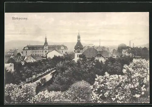 AK Rokycany, Totale aus der Vogelschau