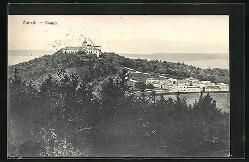 AK Zbiroh, Blick auf das Schloss