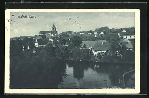 AK Horazdovice, Teilansicht mit Kirche