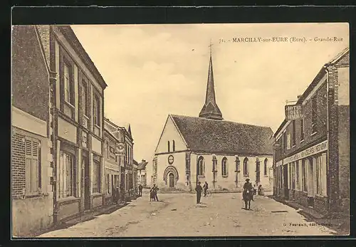 AK Marcilly-sur-Eure, Grande-Rue