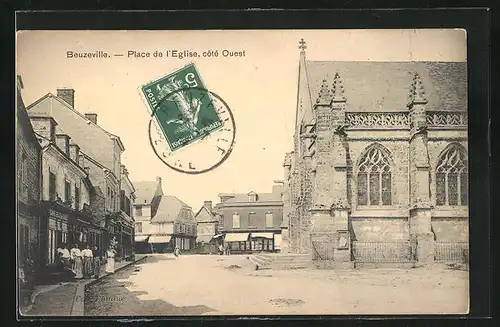 AK Beuzeville, Place de l`Eglise, coté Quest