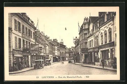 AK Louviers, Rue du Maréchal-Foch