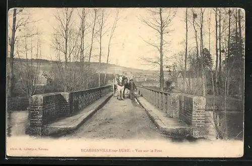 AK Ecardenville-sur-Eure, Vue sur le Pont