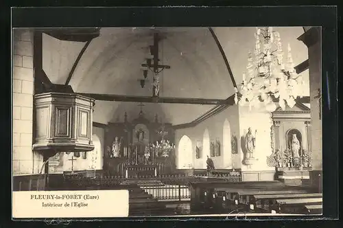 AK Fleury-la-Foret, Intérieur de l'Eglise